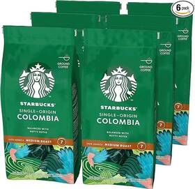12411338 Nestl Starbucks Single-origin Colombia Medium Roast Ground Coffee 200 G Pack Of 6