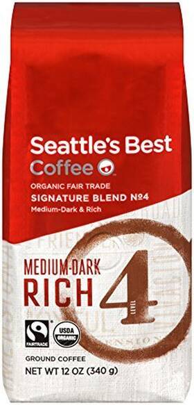 11008572 Nestl Coffee Partners Seattles Best 6th Avenue Bistro Dark Roast Ground 12 Ounce Bag