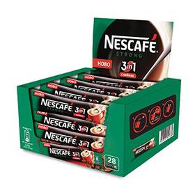 Nestle 313043132196 Nescafe 3 In 1 Strong Instant Coffee Single Packets Pack Of 28