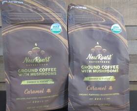 Neu Roast 850008625039 Caramel Ground Mushroom Organic Coffee - 2 Bags 12 Oz Each Exp 5/25