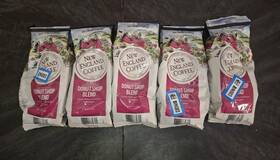 108051 New England Coffee Donut Shop Blend 11 Oz Arabica Light Roast 5-pack Lot Bb10/27