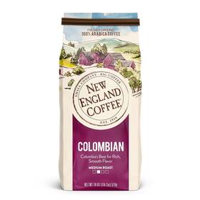 New England Coffee 313033293234 Ground Colombian Medium Roast 18oz Bag Pack Of 4