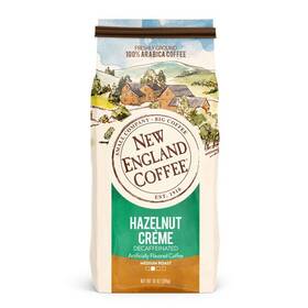 New England Coffee 313109846814 Hazelnut Cr Me Decaffeinated Medium Roast Ground 10oz