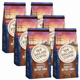 New England Coffee 445009934940 Ground Darkest Before Dawn Dark Roast 10oz Bag Pack