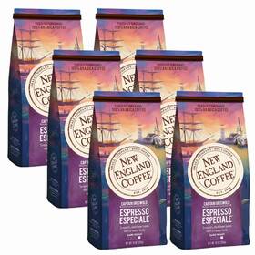 New England Coffee 445038582518 Ground Espresso Especiale Dark Roast 10oz Bag Pack