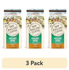 New England Coffee 711181603743 3 Pack Decaf Hazelnut Crememedium Roast Ground 10 Oz