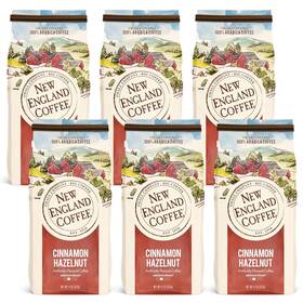 New England Coffee 711181618433 Ground Cinnamon Hazelnut Medium Roast 11oz Bag Pack