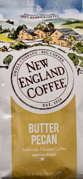 New England Coffee 787780601978 Ground Butter Pecan 100% Arabica Medium-roast 40 Ounce