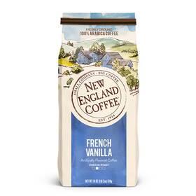 New England Coffee 787780602135 French Vanilla Medium Roast Ground 18 Ounce Pack Of 1