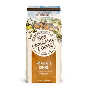 New England Coffee 787780602142 Ground Hazelnut Cr Me Medium Roast 18oz Bag Pack Of 1