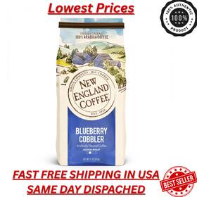 15754374 New England Wm Coffee Blueberry Cobbler Medium Roast Ground 11 Oz Usa