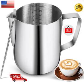 Mf20 Newgf Milk Frothing Pitchers 20 Oz Stainless Steel Espresso Steaming Pitcher With