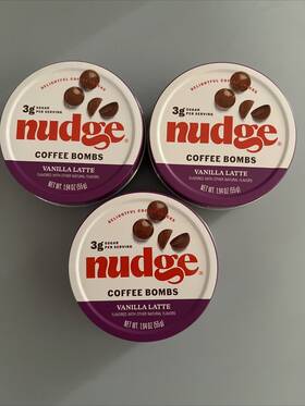 Nudge 812881023029 3 Pack Vanilla Latte Keto Friendly Caffeine Coffee Bombs 1.94oz