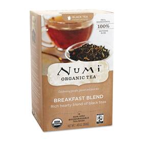 878236 Numi Organic Teas And Teasans 1.4oz Breakfast Blend 18/box 10220