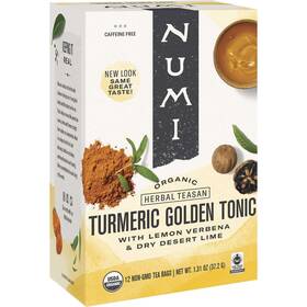 Num10551 Numi Organic Tea Turmeric Golden Tonic 1.31 Oz. 12/bx Multi 10551