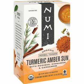 Num10552 Numi Organic Tea Turmeric Amber Sun 1.46 Oz. 12/bx Multi 10552