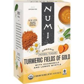 Num10553 Numi Organic Tea Turmeric Fields Of Gold 1.31 Oz. 12/bx Multi Pk