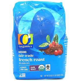 O Organics 079893124230 Ground Coffee Fair Trade French Roast Decaf Dark 26 Oz Bb 1/26