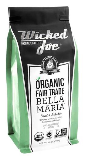 00145455 Organic Coffee Bella Maria Ground 12 Oz Light Green