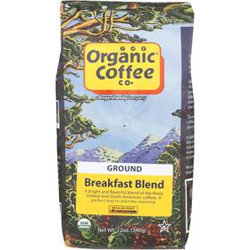 36887 Organic Coffee Co. The Breakfast Blend Ground 12 Oz