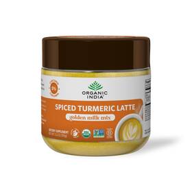 Organic India 810110580299 Spiced Turmeric Latte Powder - Golden Milk Mix Authentic Blend Gold Tea Dri