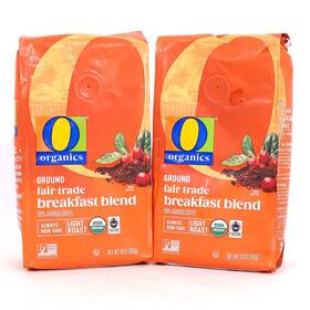 Organics 079893405841 Ground Coffee Fair Trade Breakfast Blend Light Roast 10 Oz Bb 10/25 2