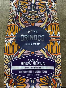 Orinoco 809363121403 Cold Brew Blend Medium Roast Coffee 12oz Organic Fair Trade