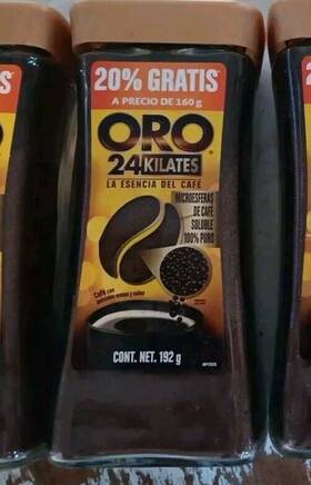 Oro 24 Kilates 501052417509 Caf Microesferas Instant Coffee With Microspheres 192g Each