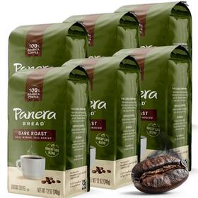Panera 025283002268 Dark Roast Ground Coffee 100% Arabica Beans 12oz Bag Pack Of 6 72oz Total