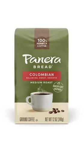 Panera Bread 025283106164 Colombian Medium Roast Ground Coffee 2 Pack / 12oz