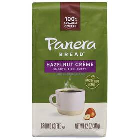 Panera Bread 025283106171 Dark Roast Ground Coffee Bag Hazelnut Creme Flavor 12 Oz