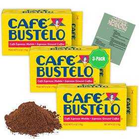 Pantry Delight 783325826165 Cafe Bustelo 6oz Espresso Brick 3-pack Recipe Card Bundle