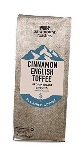 Paramount Coffee 022944205884 Flavored Ground 1-12oz Bag Medium Roast Cinnamon English Toffee