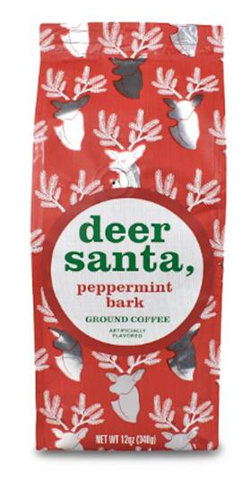 Paramount Coffee Company 022944214749 Deer Santa Peppermint Bark Ground Holiday Roast 12 Oz Sealed