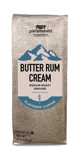 Paramount Roasters 022944189849 Butter Rum Cream Coffee 12oz Ground Medium Roast