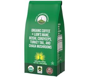 Peak Performance 850059677100 Organic Mushroom Coffee Premium Medium Roast Ground Bags. Great Tasting Unlik