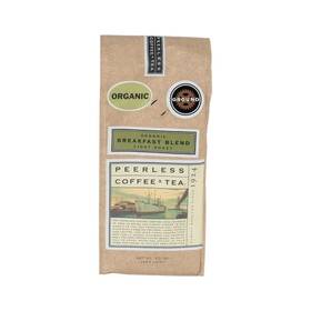 Peerless Coffee & Tea 015124190421 And Organic Breakfast Blend Light Roast Ground 10oz- 1 Pack