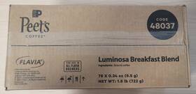 48037 Peets Flavia Coffee Colombia Luminosa - Breakfast Blend 76/carton