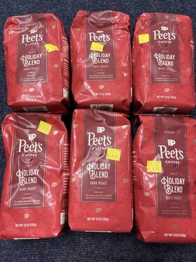 509168 Peets 6 Peet S Coffee Holiday Blend 10oz Each Bb 07/2025