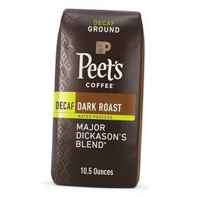 513993 Peets Dark Roast Decaffeinated Ground 10.5 Ounce Pack Of 1 Decaf Major Dickasons