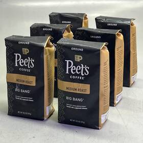 517-507 Peets 6 Pack Coffee Big Bang Premium Medium Roast Ground 10.5 Oz Bb 05/26 51