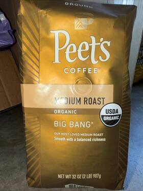 Peets 785357025011 Coffee Medium Roast Organizations Big Bang 32 Oz
