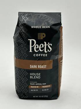 Peets 785357025554 House Blend Dark Whole Bean Coffee - 10.5 Oz. Read Description