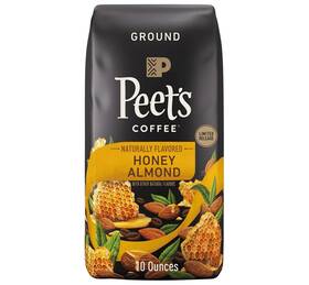 Peets 785357027626 Honey Almond Ground Coffee 10 Oz Limited Release Naturally Flavored