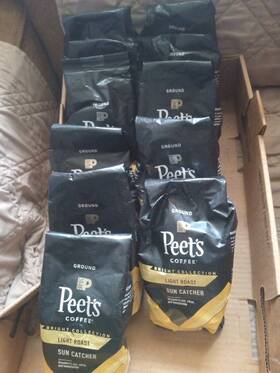 Peets 785357027664 11 Bags Coffee Sun Catcher Suncatcher Light Roast 10.5oz Ea Bag Clearance