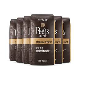 Peets Coffee 445000138125 Medium Roast Ground - Caf Domingo 63 Ounces 6 Bags Of 10