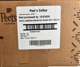507627 Peets Coffee And Tea 2.5 Oz - Luminosa Breakfast Blend 18 Ct Box