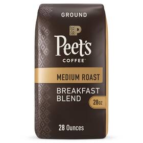 Peets Coffee 705353532726 Medium Roast Ground Breakfast Blend 28 Ounce Bag