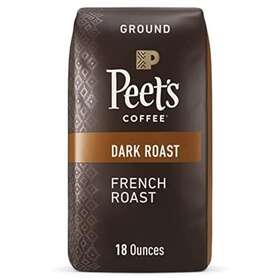 Peets Coffee 785357025608 Dark Roast Ground - French 18 Ounce Bag