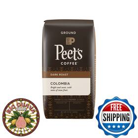 B000fzx9je Peets Coffee Ground Dark Roast Colombia 12 Oz
